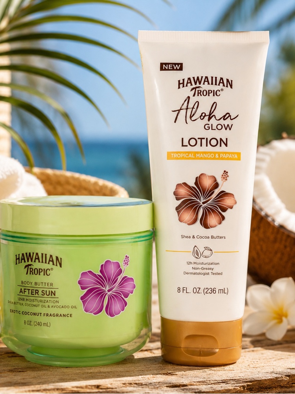 Hawaiian Tropic After Sun Lotion Moisturizer and Hydrating Body Butter with Coco
